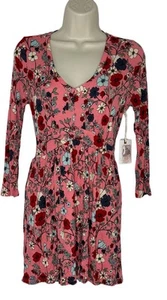 Blusa Jessica Simpson Maternidad Para Mujer Rosa Floral Cuello en V Atado Espalda Talla M Nueva - Imagen 1 de 5