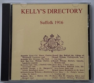 Kelly's Directory of Suffolk 1916 - Archive CD Books - high quality scan - Photo 1/4