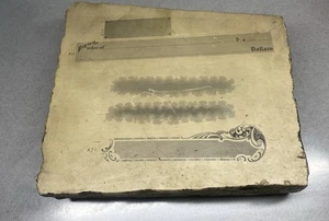 Antique Lithographic Printing Stone Advertising Block ~ Two Sides ~Check \ Store - Picture 1 of 10