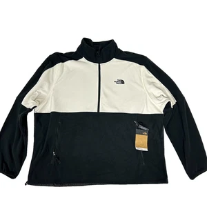 THE NORTH FACE MENS POLARTEC 100 Fleece 2XL Pullover Gardenia White/Black F11 - Picture 1 of 6