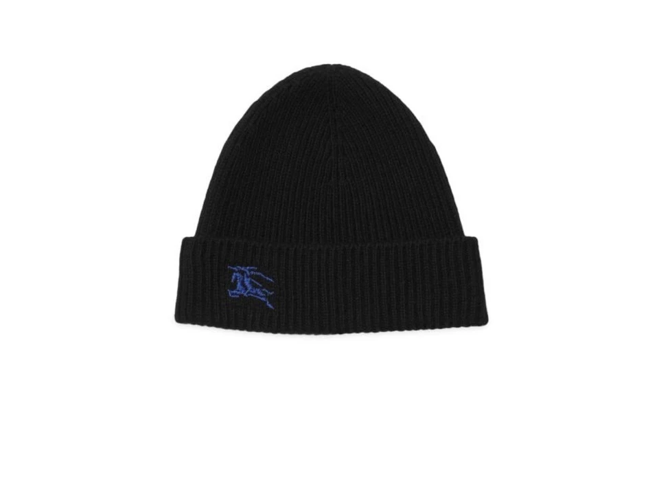 Gorro Burberry Ekd para hombre cachemir talla única negro y azul Foto 1 de 2