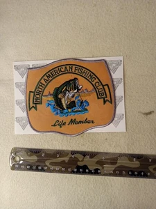 Vintage North American Fishing Club Life Member Patch 5x6 Vintage  - Picture 1 of 4
