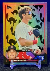 2023 Topps Update Triston Casas Rookie Debut Black Cat Foil 1/10 Halloween SSP - Picture 1 of 3