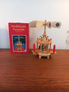 German Weihnachts Pyramide Nativity Scene 2 Tier Christmas  - Picture 1 of 16