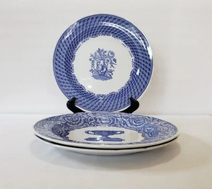Spode Dinner Plates 10 1/2 Inch Victorian Collection Blue Room Scenes Set Of 3 - Picture 1 of 17
