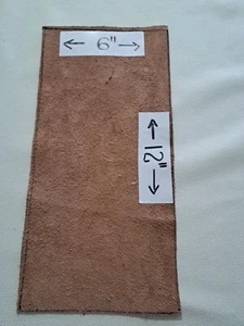 BEIGE GENUINE LEATHER OFF CUTS 12" x 6" TOP ITALIAN QUALITY LEATHER - Picture 1 of 6