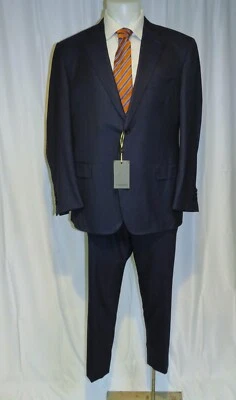 Canali 1934 Exclusive Super 150 Navy Blue Speckled Two Button Suit 46R NWD - Image 1 of 4