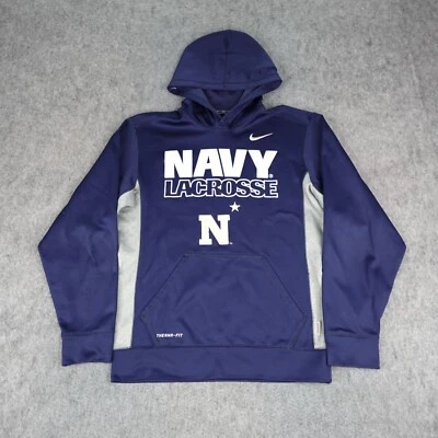 Navy Midshipmen Sweater Mens Small Blue Nike Hoodie Sweatshirt US Naval Academy - Image 1 of 4