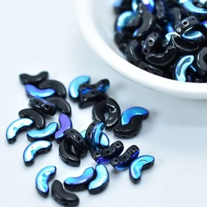 25 Beads - Arcos® par Puca® Paris Jet AB - Czech Glass - Picture 1 of 2