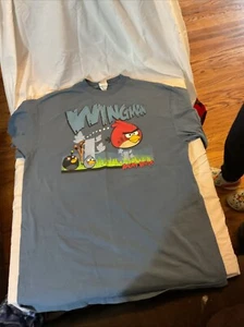 Authentic Angry Birds Wingman Graphic Tee T-Shirt Size XL Unisex Video Game Blue - Picture 1 of 13