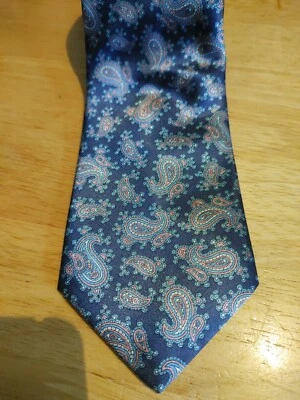 Corbata de cachemira azul marino y rosa Sears Foto 1 de 2