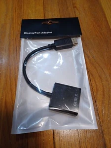 Display Port to VGA Cable Adapter Converter Video HDTV PC Monitor Desktop Laptop - Picture 1 of 2