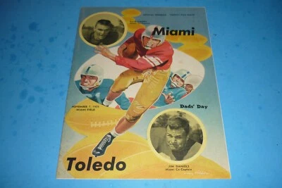 UNIVERSITY OF MIAMI (OH) vs TOLEDO COLLEGE FOOTBALL GAME DAY PROGRAM - 11/7/59 - Image 1 of 3