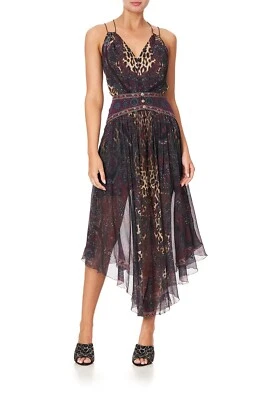 Vestido Camilla Correa Con Cintura Forma Talla M 100% Seda The Smoking Lounge Foto 1 de 4