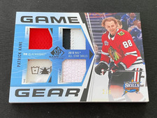 2018-19 UD SP Game Used Patrick Kane Game Gear 2/6 #ASGG-PK (D918)