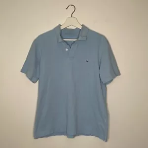 Vineyard Vines Kurzarm Poloshirt Pastell Baby Blau Herren Medium M Baumwolle - Bild 1 von 6