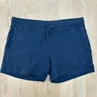 American Giant Shorts Womens Large Blue Pull On Sweats Cotton Drawstring