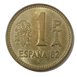 Moneda de España, año 1980, 1 peseta, estrella 82 - Imagen 1 de 4
