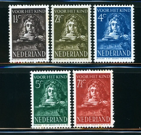 Stamps Netherlands, Scott # B139-B143 Mint NH, complete set Cover