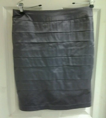 NESLAY PARIS Skirt, shiny, French Designer above knee, women's size small    - Image 1 of 4