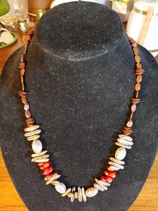 Coconut Shell Beaded Necklace - Picture 1 of 6