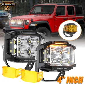 Luces de trabajo LED AUXBEAM 2 piezas 4 pulgadas tirador lateral DRL Spot para Dodge Ram 13-18 - Imagen 1 de 12
