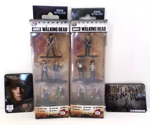 The Walking Dead Pack de 5 Nano Metalfigs A et B + 2 aimants - Photo 1/7