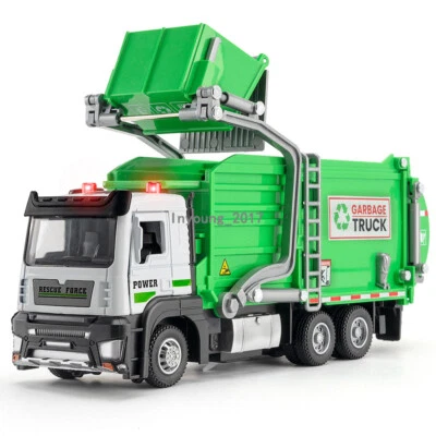 Camión de basura de 7,3" modelo de coche diecast coche de juguete camión de basura juguetes para niños Foto 1 de 4