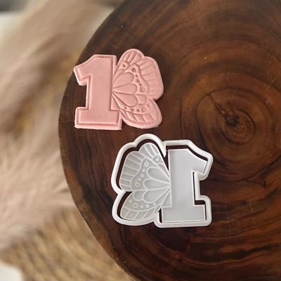 1 with butterfly wings cookie cutter & fondant embosser for DIY sugar cookies - image 1 of 2