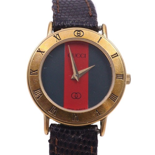 Orologio donna Gucci 3000L Shelly Line quadrante rosso verde righe quarzo Giappone