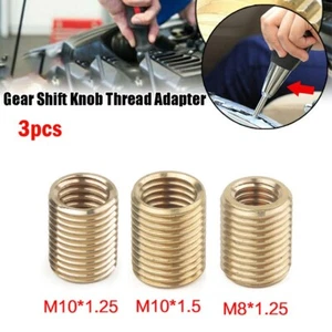 Applicable To M12x1.25 Shift Knob Adapters Shift 3Pc Gold M8 New - Picture 1 of 11