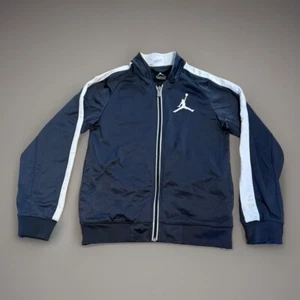 Nike Air Jordan Boys Small (8-10) Jacket Black White EUC Jumpman Basketball - Picture 1 of 7