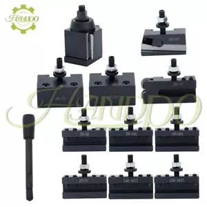 11Pcs AXA Wedge Type Quick Change Tool Post 250-111 Set Steel for 6" - 12" Lathe - Picture 1 of 12