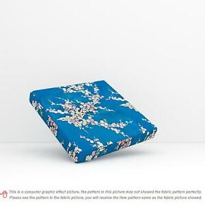 Bu149*Fabric/Cushion Cover/Runner*Peach blossom Black Faux Silk Kimono Brocade