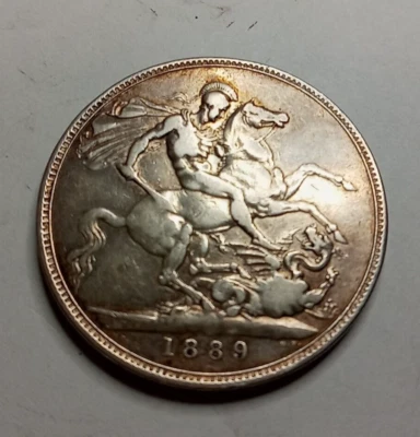 Corona de plata Gran Bretaña 1889, 3262405 Foto 1 de 4