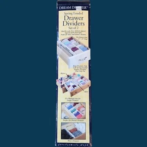 Dream Drawer Spring Loaded Expandable Drawer Dividers (Set of 2) FITS 12"-18" - Picture 1 of 9