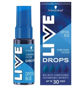 Schwarzkopf LIVE Crystal Blue Semi -Permanent and Hair Dye, 30ml - Picture 1 of 7