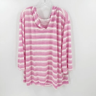 Женский пуловер Calvin Klein Performance в розовую полоску спортивная одежда размер XL - Изображение 1 из 4