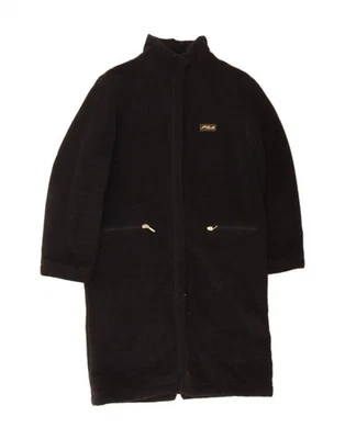 FILA Womens Fleece Overcoat UK 10 Small Black Polyester DI29 - Image 1 of 3