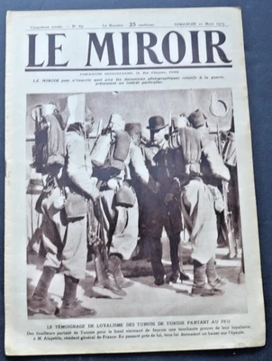 Le Miroir Journal (The Mirror) Sunday 21 March 1915, No. 69 French Magazine. Foto 1 de 4