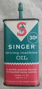 Vintage 0,30 $ Cent Singer Öldose 4 flüssige Unzen unbenutzt - Bild 1 von 7