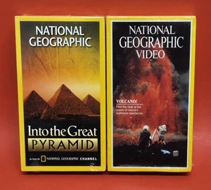 National Geographic Video Volcano! & Into the Great PYRAMID VHS ~ NEW ~ SEALED - Imagen 1 de 4