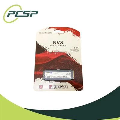 NEW Kingston NV3 1TB M.2 NVMe SSD Gen4x4 SNV3S/1000G PCIe 4.0 6000MB/s - Image 1 of 4