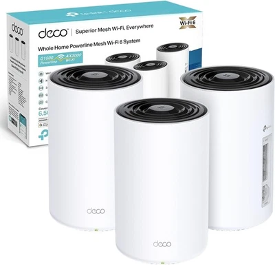 TP-Link Deco PX50(3-pack) AX3000Mbps + G1500 Powerline Mesh WiFi 6 3 Pack  - Image 1 of 4