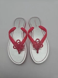 Tahari "Calypso" Womens Flip Flops Pink Size 7 Rubber Upper ..#6 - Picture 1 of 13