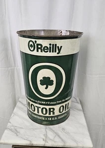LATTINA OLIO MOTORE VINTAGE METALLO O'REILLY 18 QT OZARK AUTOMOTIVE MO. PATTUMIERA - Foto 1 di 11