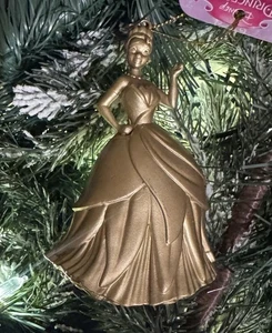 2025 Oro Tiana En Vestido Adorno de Navidad Limitado Disney Princesa y la Rana - Imagen 1 de 1