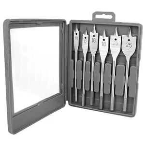 6 brocas planas brocas para madera Ø 10 - 12 - 16 - 18 - 20 - 25 mm brocas fresadoras planas - Imagen 1 de 3