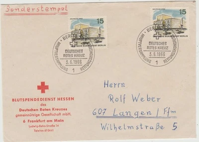 Germany 1966  Red Cross Society Correspondence Cover    good condition - Image 1 of 2