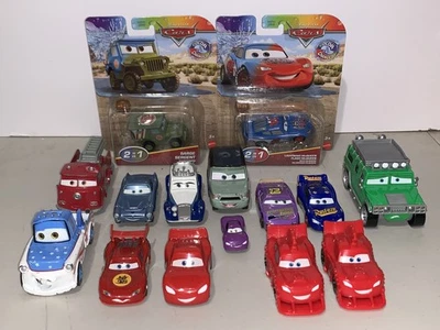 Lightning McQueen & Sarge Jeep Disney Pixar CARS Color Changers & Extra Cars - Image 1 of 4